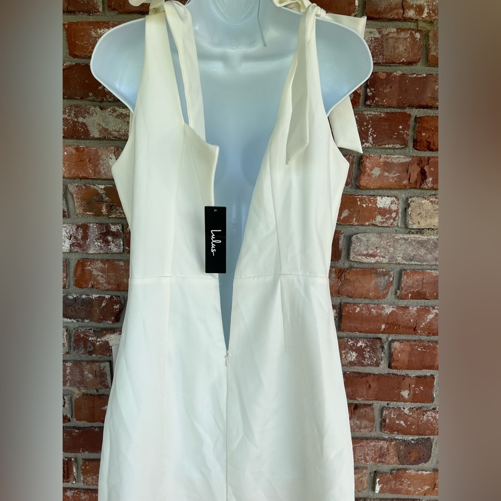 NWT Lulus off white midi dress  Size L - Picture 4 of 9
